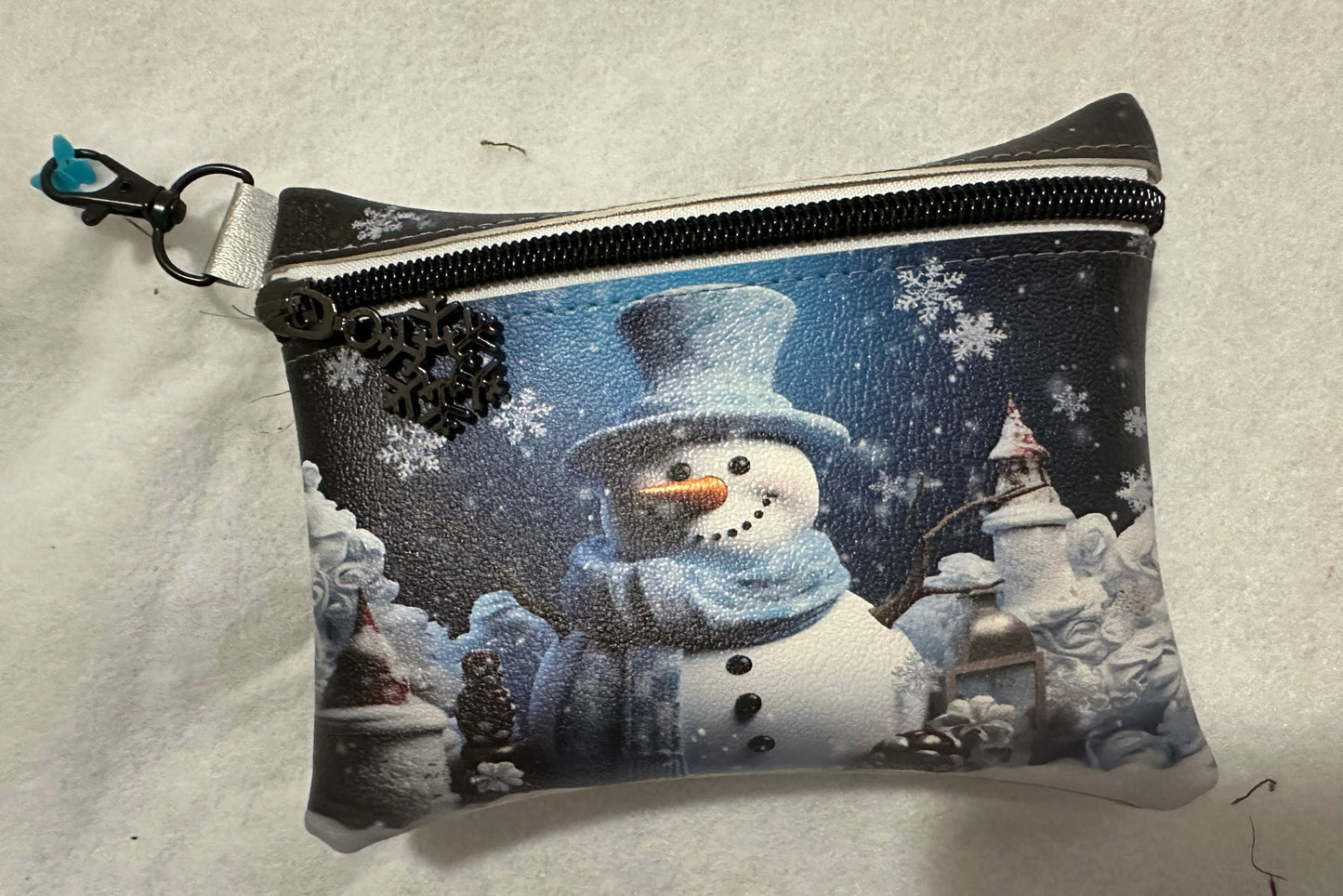 Small Accessory Bag Snowman (4x6) with clip