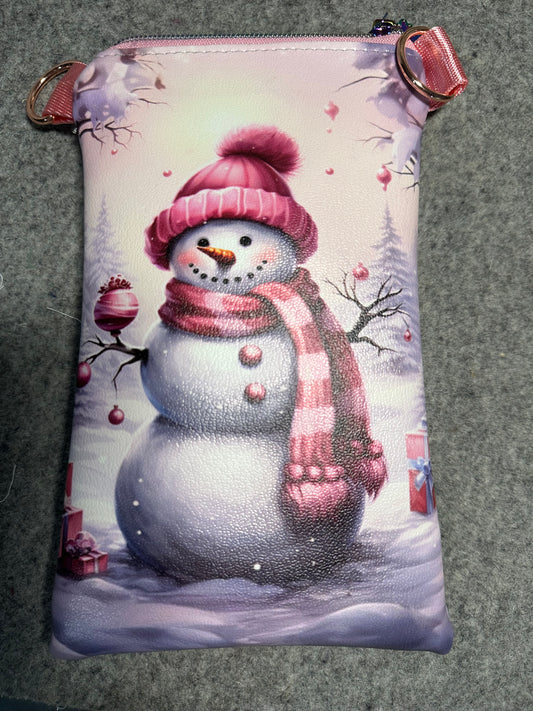 Medium Snowman Crossbody  (6x9) Lined